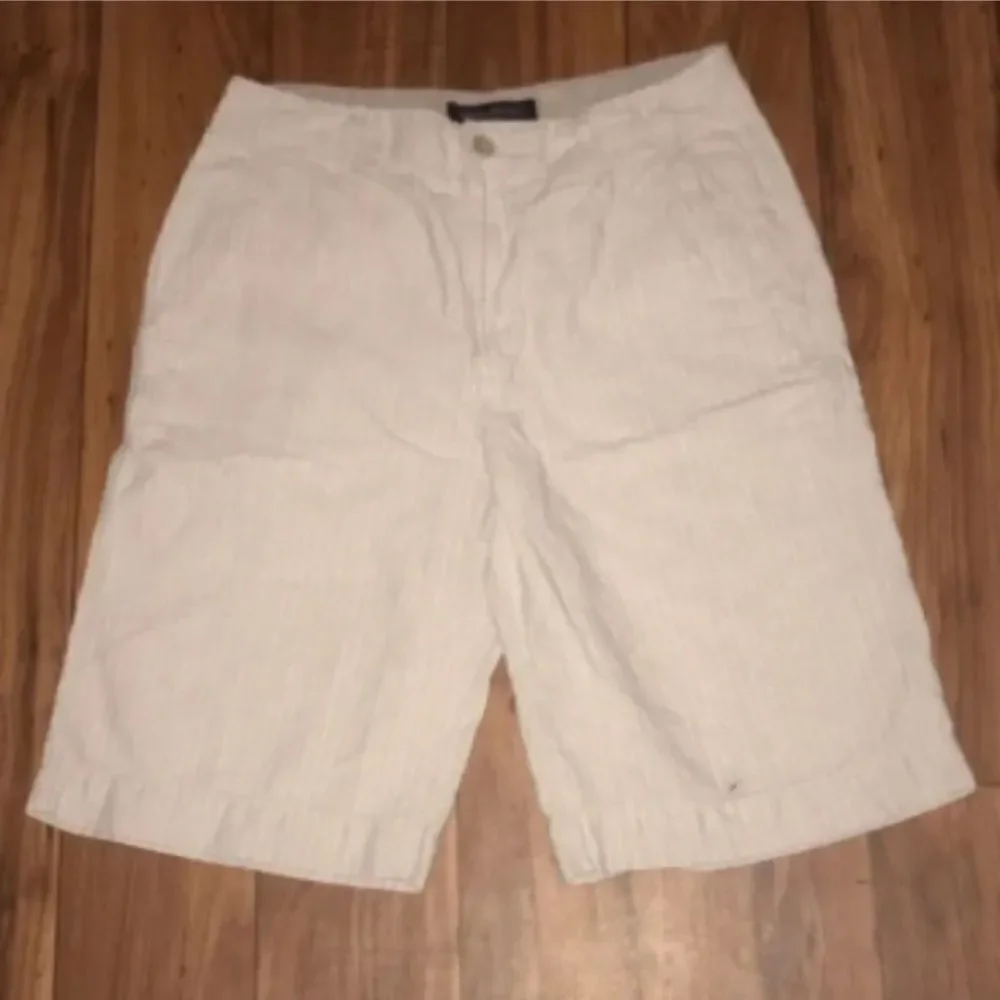 Banana Republic Tan Khaki Striped Shorts